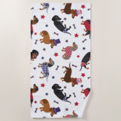 愛国的ダシュント ビーチタオル (正面)