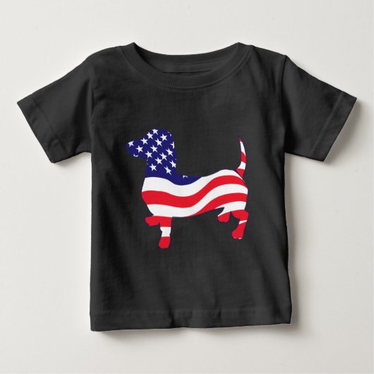 愛国的ダシュント ベビーTシャツ (正面)