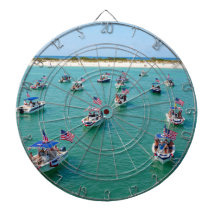 愛国的ダーツボードボートテーマ