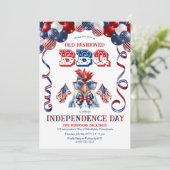 愛国的チキンサングラス独立記念日BBQ 招待状 (スタンド正面)