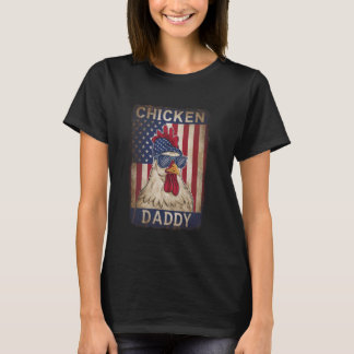 愛国的チキンダディーアメリカプライドヴィンテージメンズ Tシャツ
