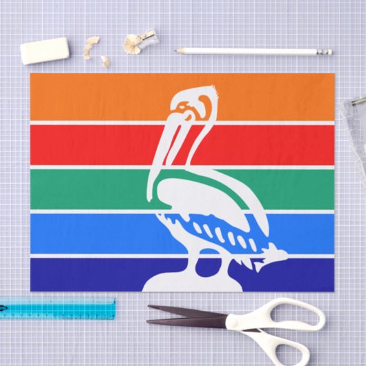 愛国的ティッシュペーパーとサンクトペテルブルク州旗 薄葉紙 (クラフト)