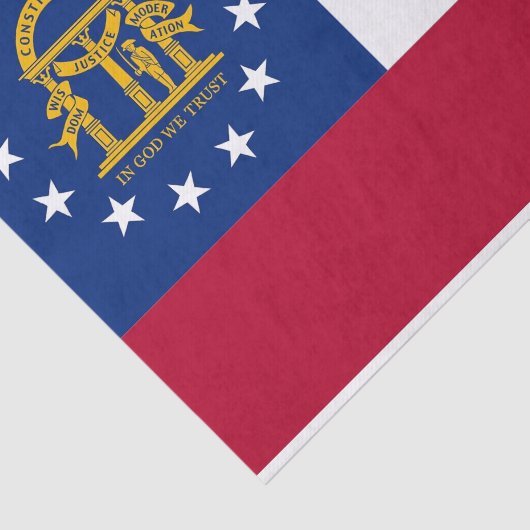愛国的ティッシュペーパーとジョージア州旗 薄葉紙 (詳細)