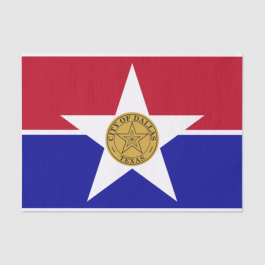 愛国的ティッシュペーパーとダラス国旗 薄葉紙 (正面)
