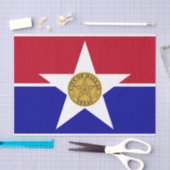 愛国的ティッシュペーパーとダラス国旗 薄葉紙 (クラフト)