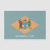 愛国的ティッシュペーパーとデラウェア州旗 薄葉紙 (正面)