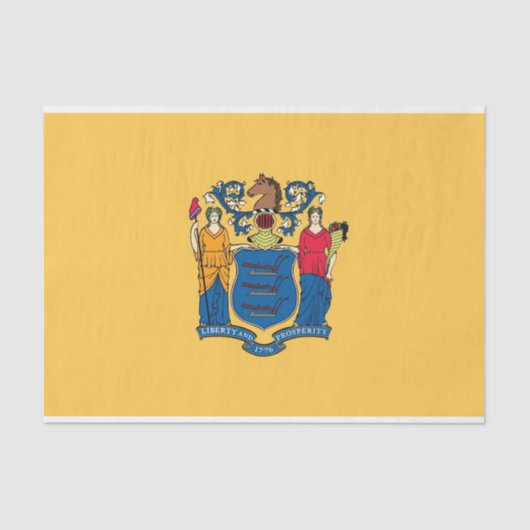 愛国的ティッシュペーパーとニュージャージー州旗 薄葉紙 (正面)