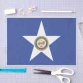 愛国的ティッシュペーパーとヒューストン国旗 薄葉紙 (クラフト)