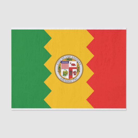 愛国的ティッシュペーパーとロサンゼルス国旗 薄葉紙 (正面)