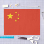 愛国的ティッシュペーパーと中国国旗 薄葉紙 (クラフト)