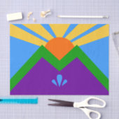 愛国的ティッシュペーパーマニトー州旗春 薄葉紙 (クラフト)