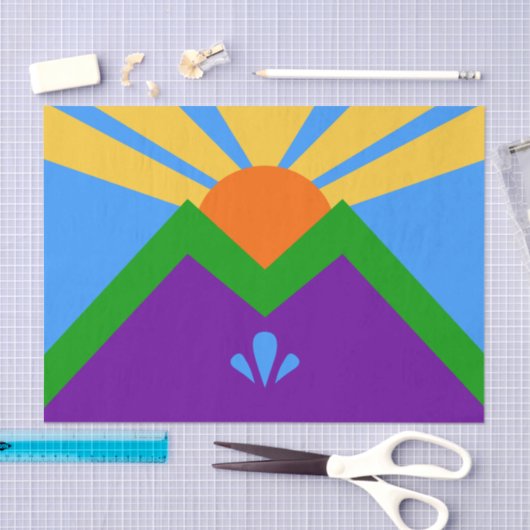 愛国的ティッシュペーパーマニトー州旗春 薄葉紙 (クラフト)