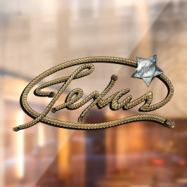 愛国的テキサス州ロープレタリングシャーリフズバッジ ウィンドウサイン