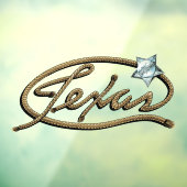 愛国的テキサス州ロープレタリングシャーリフズバッジ ウィンドウサイン (シート3)