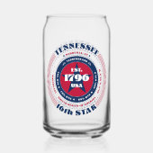 愛国的テネシータイポグラフィ飲み物用品セット ガラス缶 (裏面)