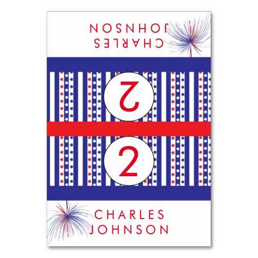 愛国的デザイン |座席表 テーブルナンバー (正面)