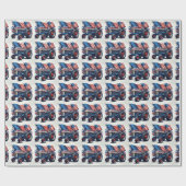 愛国的トラクターラッピング紙 ラッピングペーパー (フラット)