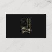 愛国的トラクター米国国旗トラクターファームマン 名刺 (正面)