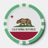 愛国的トランプのポーカーチップとカリフォルニア州旗 ポーカーチップ (正面)