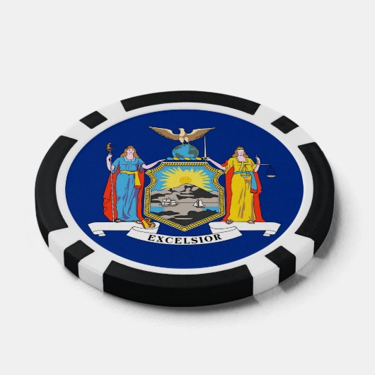 愛国的トランプのポーカーチップとニューヨーク州旗 ポーカーチップ (シングル)