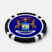 愛国的トランプのポーカーチップとミシガン州旗 ポーカーチップ (シングル)