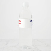 愛国的トランプタイポグラフィ ペットボトルラベル (裏面)