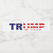 愛国的トランプタイポグラフィ ペットボトルラベル (シングルラベル)