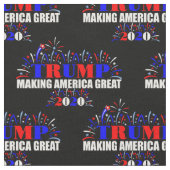 愛国的トランプ2020花火パターン ファブリック (クローズアップ)