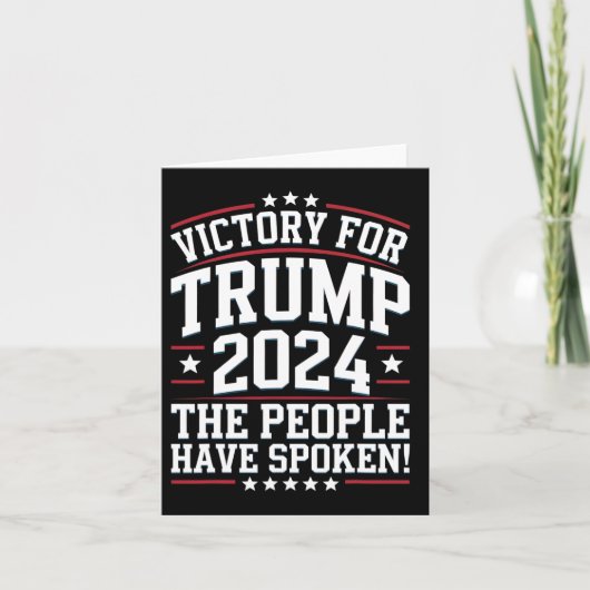 愛国的トランプ2024サポーターのための勝利デザイン カード (正面)