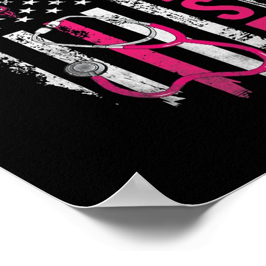 愛国的ナースギフト旗卒業学校RN ポスター (角)