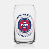 愛国的ニューメキシコタイポグラフィ飲み物用品セット ガラス缶 (裏面)