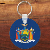 愛国的ニューヨーク州旗 キーホルダー (正面)