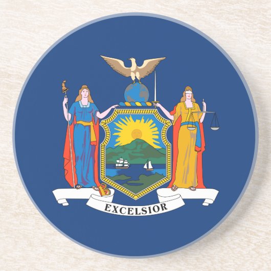 愛国的ニューヨーク州旗 コースター (正面)
