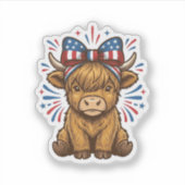 愛国的ハイランドカウボウベクターデザイン (2)_1 シール (正面)