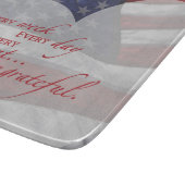 愛国的ハート国旗、軍隊謝意 カッティングボード (角)