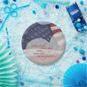 愛国的ハート国旗、軍隊謝意 ペーパープレート (パーティー)