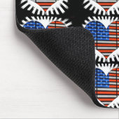 愛国的ハート米国国旗 マウスパッド (コーナー)