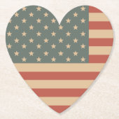 愛国的ハート紙コースター ペーパーコースター (正面)
