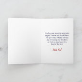 愛国的ハート退役軍人の日のグリーティングカード カード (内部)