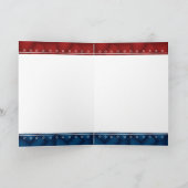 愛国的ハート退役軍人の日のグリーティ空白のングカード カード (内部)