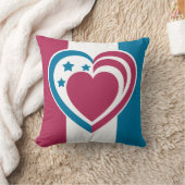 愛国的ハート クッション (ブランケット)