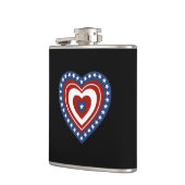愛国的ハート フラスク (左)
