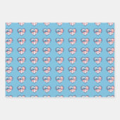 愛国的ハート ラッピングペーパーシート (正面)