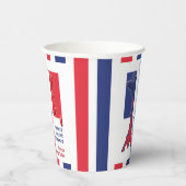 愛国的バスティーユフランスのー日国旗 紙コップ (右)