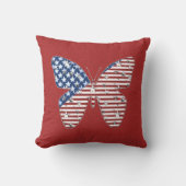 愛国的バタフライ装飾用クッション クッション (正面)