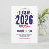 愛国的バックヤードBBQ卒業パーティー 招待状 (スタンド正面)