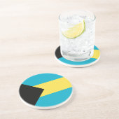 愛国的バハマ国旗のドリンクコースター コースター (側面)