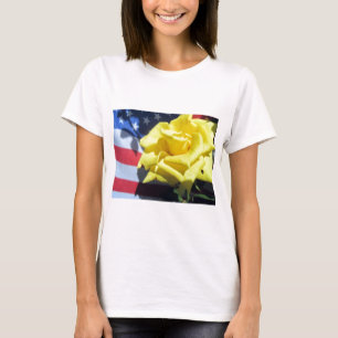 愛国的バラ Tシャツ