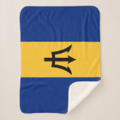 愛国的バルバドス国旗 シェルパブランケット (正面)