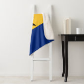 愛国的バルバドス国旗 シェルパブランケット (インサイチュ)